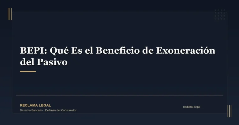 BEPI: Qué Es el Beneficio de Exoneración del Pasivo - Reclama Legal