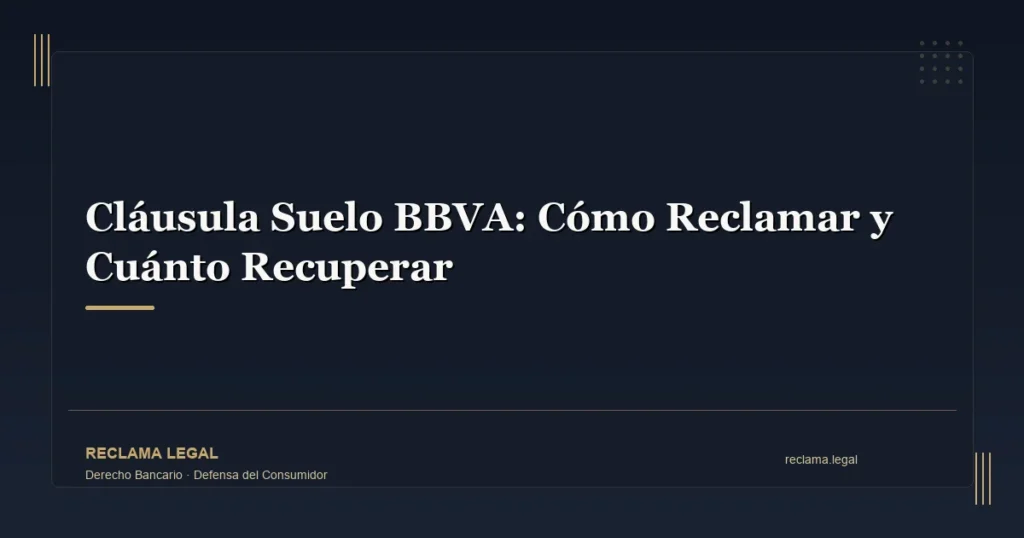 Cláusula Suelo BBVA: Cómo Reclamar y Cuánto Recuperar