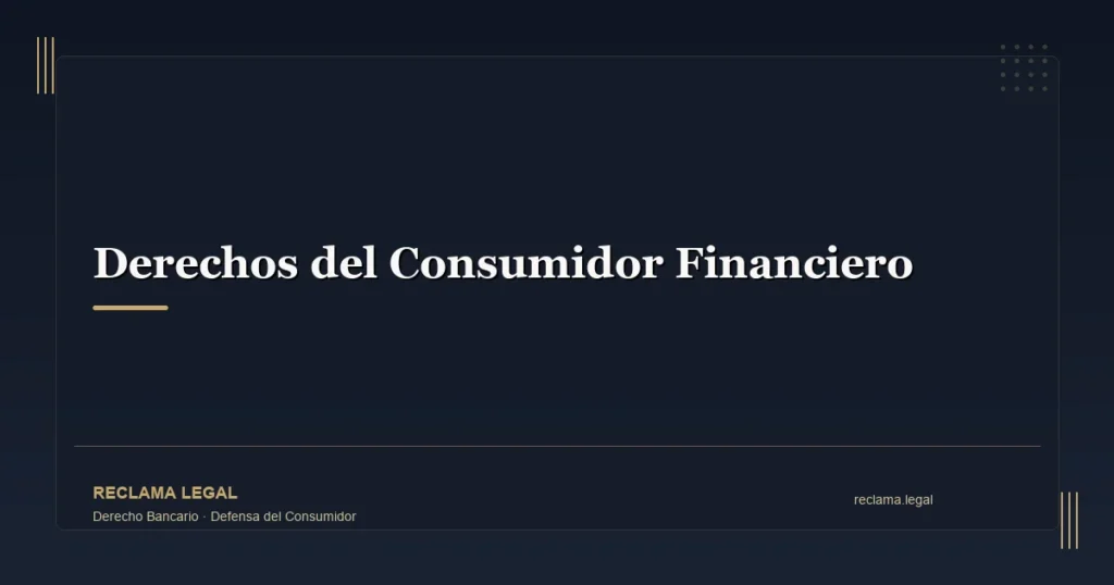 Derechos del Consumidor Financiero: Todo lo que el Banco No Te Cuenta