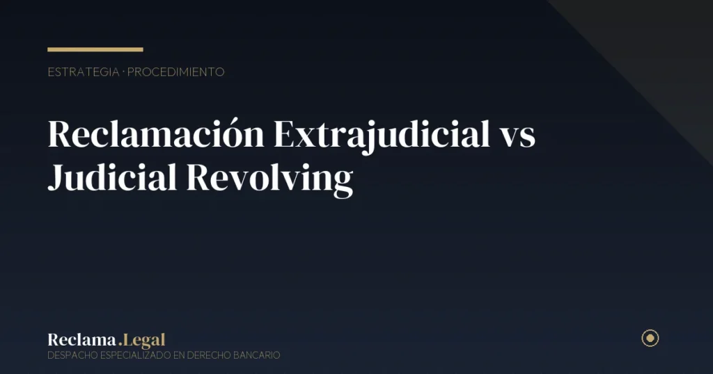 Reclamación Extrajudicial vs Judicial Revolving: Cuál Elegir