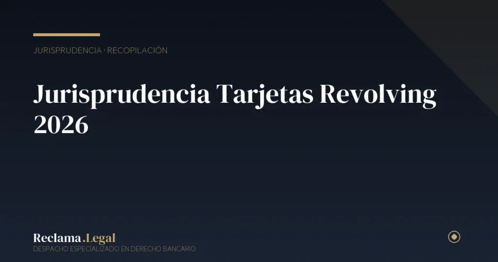 Jurisprudencia Tarjetas Revolving 2026: Sentencias Clave Actualizadas