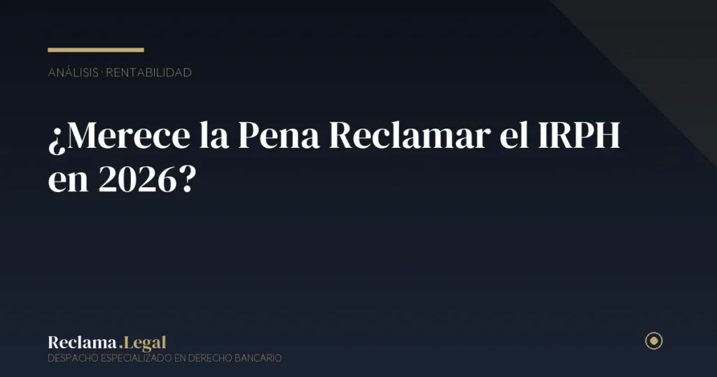 ¿Merece la Pena Reclamar el IRPH en 2026?