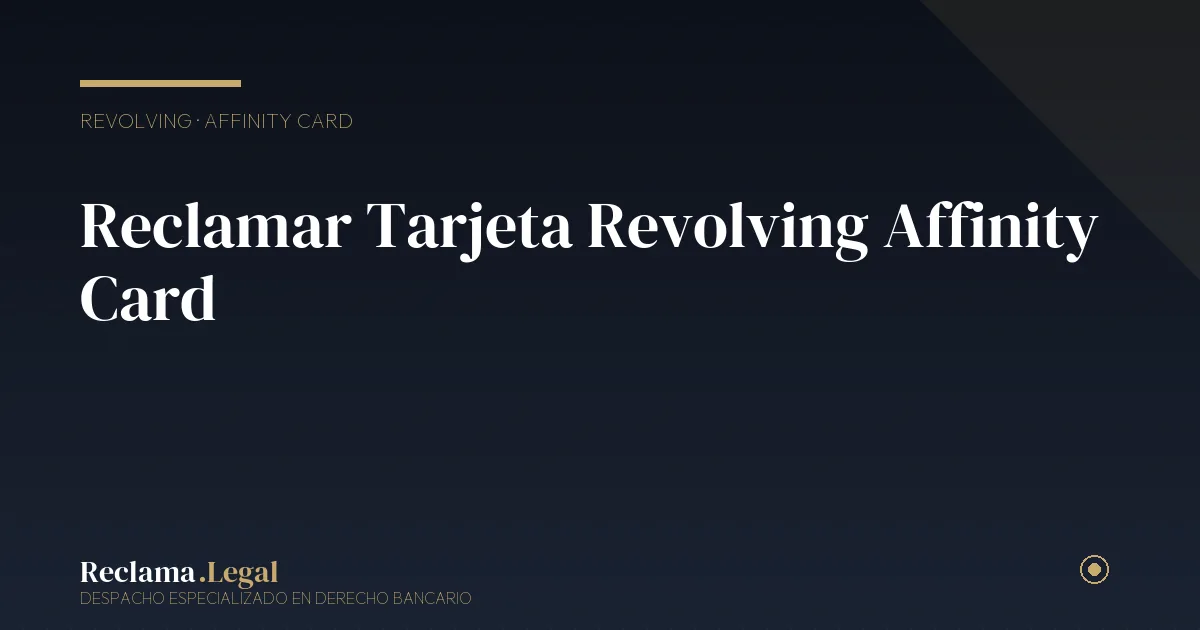 Reclamar revolving Affinity Card — Reclama Legal