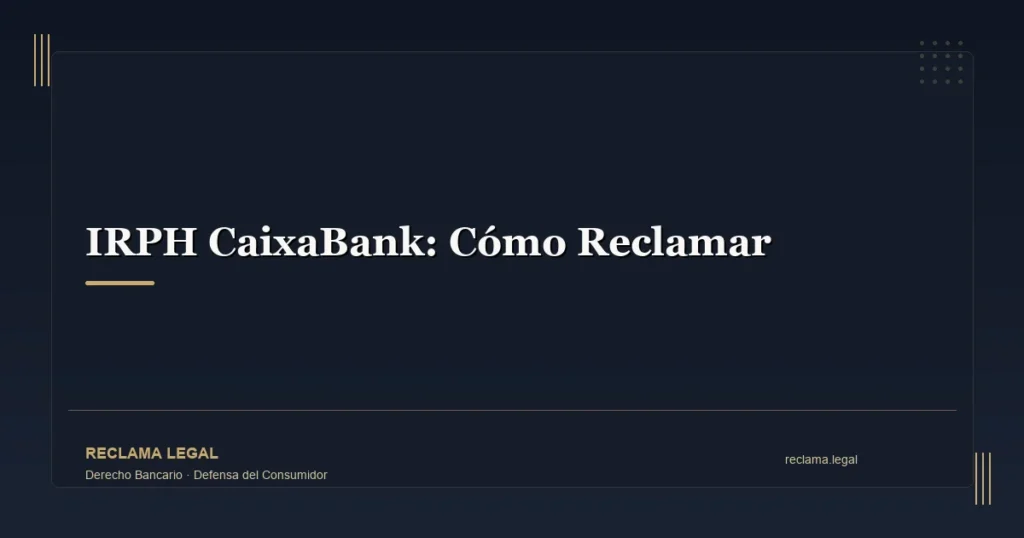 IRPH CaixaBank: Cómo Reclamar Tu Hipoteca con Índice IRPH