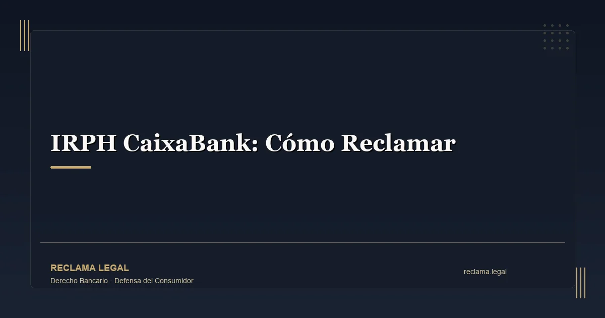 IRPH CaixaBank: Cómo Reclamar Tu Hipoteca con Índice IRPH