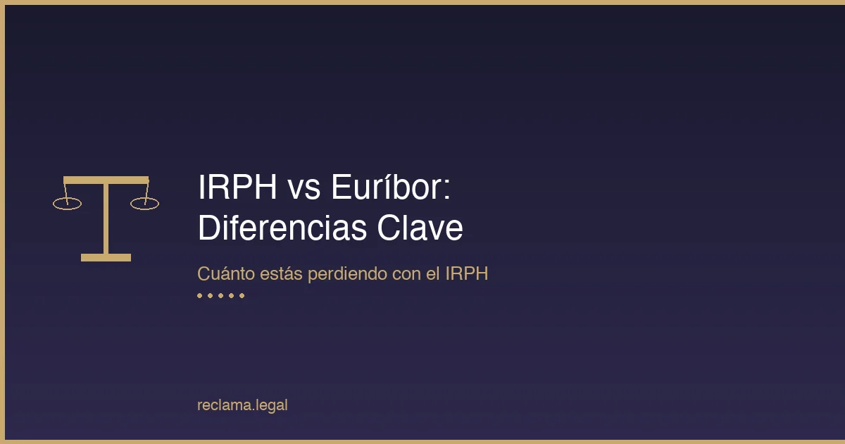 IRPH vs Euríbor diferencias - Cuánto has pagado de más - Reclama Legal