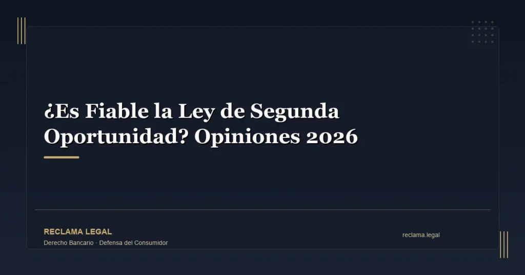¿Es Fiable la Ley de Segunda Oportunidad? Opiniones 2026