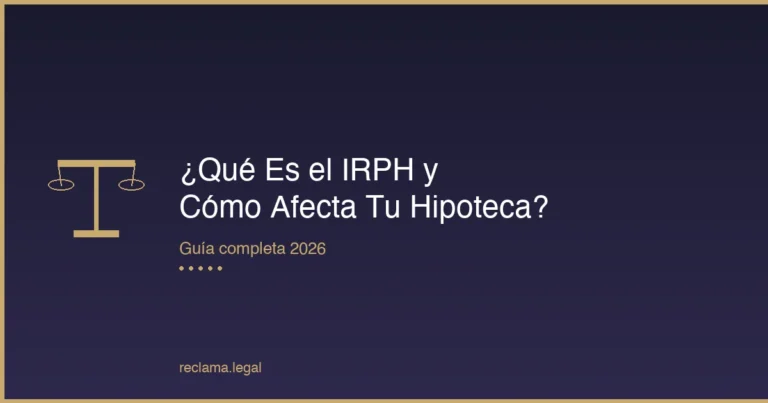Qué es el IRPH en hipotecas - Guía completa 2026 - Reclama Legal