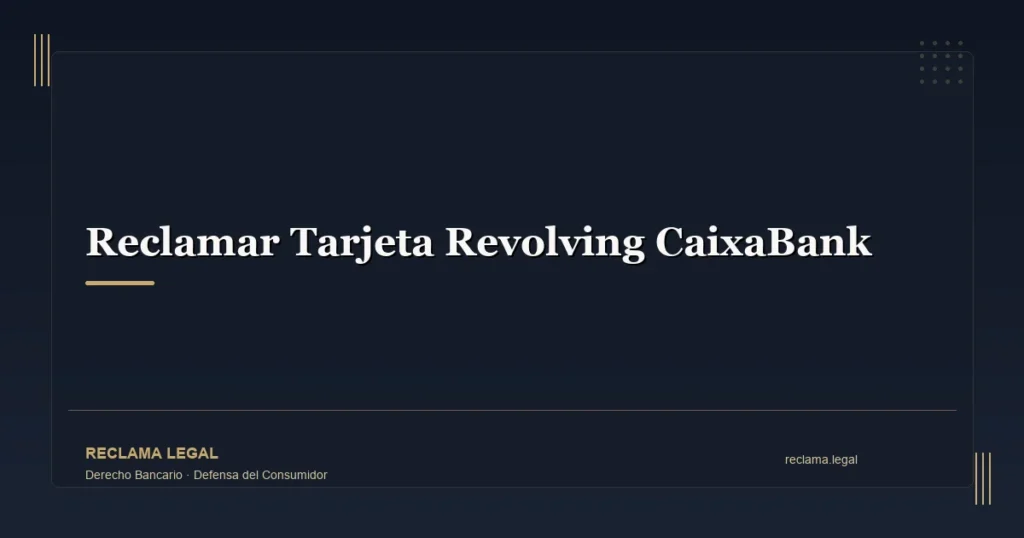 Reclamar Tarjeta Revolving CaixaBank: Guía Completa 2026