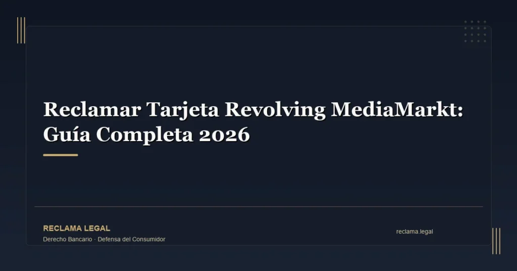 Reclamar Tarjeta Revolving MediaMarkt: Guía Completa 2026