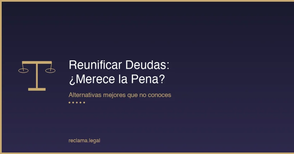 Reunificar Deudas: ¿Merece la Pena o Hay Alternativas Mejores?