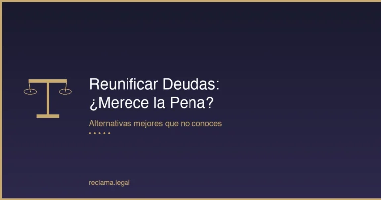 Reunificar deudas alternativas - Ley de Segunda Oportunidad - Reclama Legal