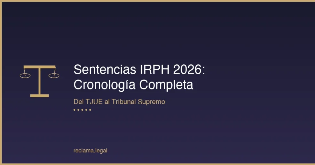 Sentencias IRPH 2026: Cronología Completa del TJUE al Tribunal Supremo